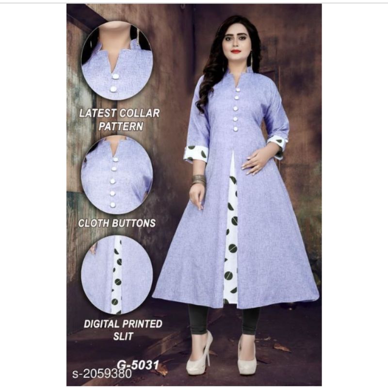 Classic Style Short Sleeves Plain Pattern Breathable Khadi Kurtis For  Ladies Bust Size: 40 Centimeter (cm) at Best Price in Meerut | S S  Collection